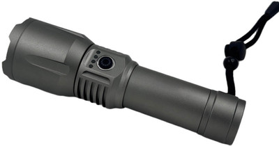 PICSTAR Rocklight M-01 Durable Super bright 200 Watt led torch 2400 mAh battery Torch(Grey, 20 cm, Rechargeable)