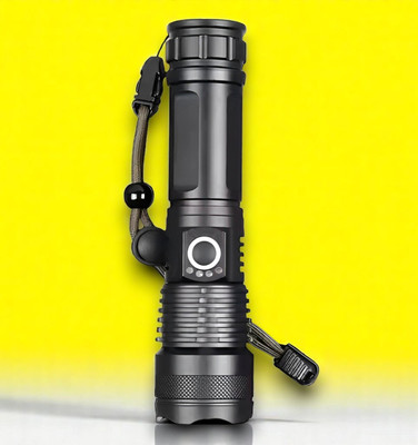 Shamsa H666 (ZOOMABLE METAL LED TORCH)5 Modes Flashlight, Super Bright Torch(Multicolor, 11 cm, Rechargeable)