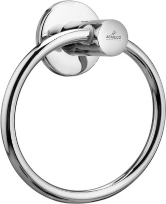 AGMECO SS Towel Ring Diplomat Round (pack of 1) SILVER Towel Holder(Stainless Steel)