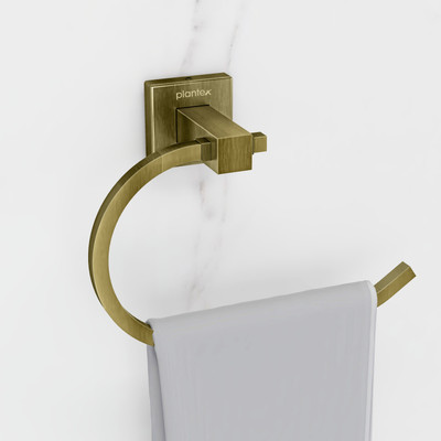 Plantex Stainless Steel Towel Ring for Bathroom/Napkin Holder for Washbasin/Napkin Ring Brass Antique Towel Holder(Stainless Steel)