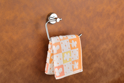 FORSQUARE HARDWARE PRODUCTS HOLO Half Square Shape Towel Ring/ Napkin Holder/Hanger for bathroom (Pack of 1) silver Towel Holder(Stainless Steel)