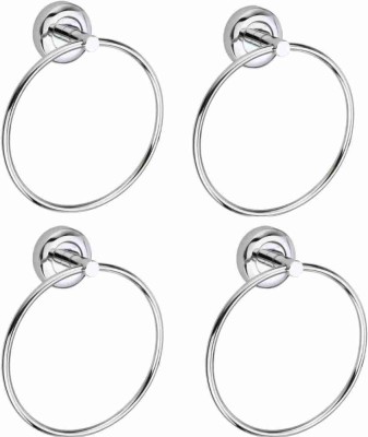 SANITEX TOWEL RING ROUND (PACK OF 4) STEEL Towel Holder(Stainless Steel)