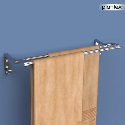 Plantex Stainless Steel Towel Hanger for Bathroom/Towel Rod/Bar/Bathroom Accessories (18 Inch) Chrome Finish Towel Holder(Stainless Steel)