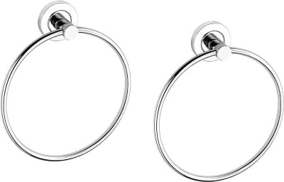 SANITEX TOWEL RING ROUND (PACK OF 2) STEEL Towel Holder(Stainless Steel)