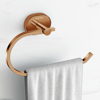 Plantex Towel Ring for Bathroom/Towel Holder/Towel Ring/Napkin Stand for Kitchen Rose Gold Towel Holder(Stainless Steel)