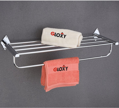GLOXY Stainless Steel Towel Rack for Bathroom Organizer Towel Stand/Hanger SS304 24 inch 1 Bar Towel Rod(Stainless Steel Pack of 1)