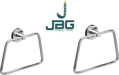 JBG by NA Towel Ring, Towel hanger Triangle Shape Pack of 2 Chrome Towel Holder(Stainless Steel)