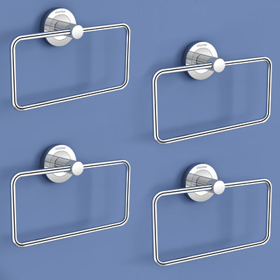 Plantex Napkin Holder For Bathroom/Towel Hanger for Wash Basin/Towel Ring for Kicthen Silver Towel Holder(Stainless Steel)