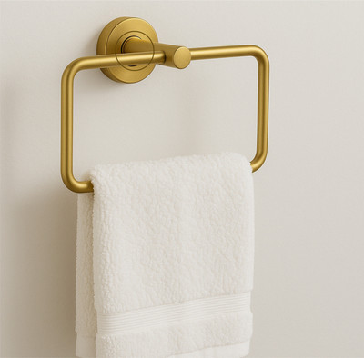 Fossa Stainless Steel Towel Ring for Bathroom, Napkin Holder for Wash Basin, Gold Towel Holder(Stainless Steel)