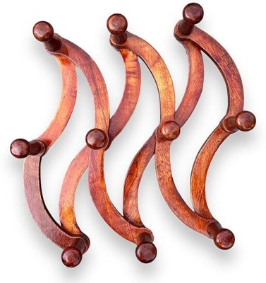 MARYAM WOOD HANDICRAFT BD-TH-001 Brown Towel Holder(Wooden)