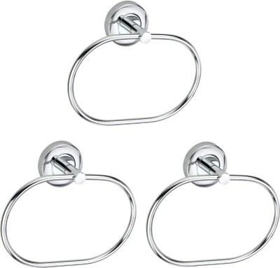 SANITEX TOWEL RING OVEL (PACK OF 03) STEEL Towel Holder(Stainless Steel)