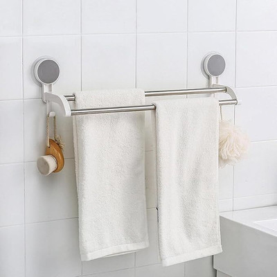 jagran by Generic ✅ Towel Holder for Bathroom & Kitchen Wall Mounted Towel Rack & Rod, Magic Sticker Towel Napkin Holder Bar Towel Holder(Stainless Steel)