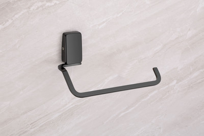 AGMECO Premium Towel Ring for Bathroom Wall Mounted Fortte Black Towel Holder(Stainless Steel)