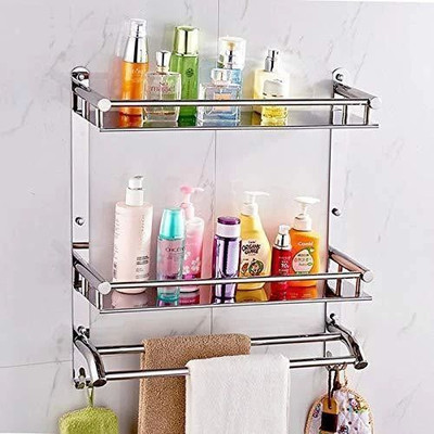 KGL Premium Towel rack Abs and Folding Towel Rack/Towel Hanger/Towel Stand/Holder/Bathroom Accessories, Stainless Steel Silver Towel Holder(Stainless Steel)