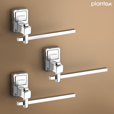 Plantex Crosslink Stainless Steel 304 Grade Darcy Napkin Ring/Towel Ring/Napkin Holder/Towel Hanger/Bathroom Accessories(Pack of 3) Chrome Finish Towel Holder(Stainless Steel)