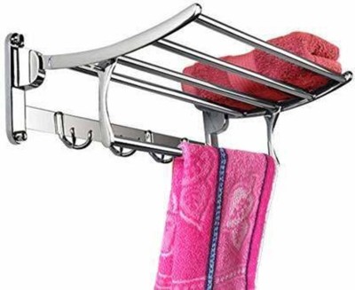 SteelHaven High Grade Stainless Steel 2 Tier Bathroom Shelf Silver Towel Holder(Stainless Steel)