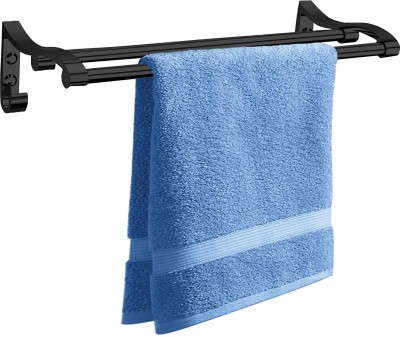 FORTUNE 18 Inch Towel Rack, Towel Stand, Towel Hanger, Towel Rod Bathroom Accessories Black Towel Holder(Stainless Steel)