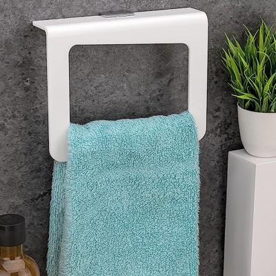 FORTUNE Square Towel Hanger Bathroom Accessories, Napkin Ring, Home, Hotels (Pack of 1) White Towel Holder(Acrylic)