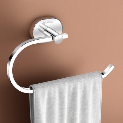 Plantex Napkin Ring for Bathroom/Towel Holder/Towel Ring/Towel Stand for Kitchen Chrome Towel Holder(Stainless Steel)