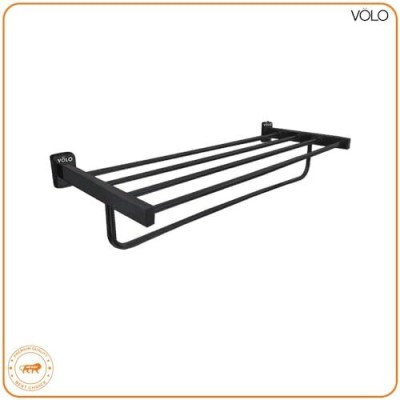 Volo STAINLESS STEEL Napkin Rack/Towel Rack: Stylish and Functional Storag (Black) Black Towel Holder(Stainless Steel)