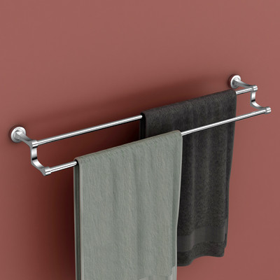 Plantex Premium Stainless Steel & Aluminum Towel Rod/Towel Hanger for Bathroom/Towel Rod/Stand/Bathroom Accessories (24 Inch) Chrome Finish Towel Holder(Stainless Steel)