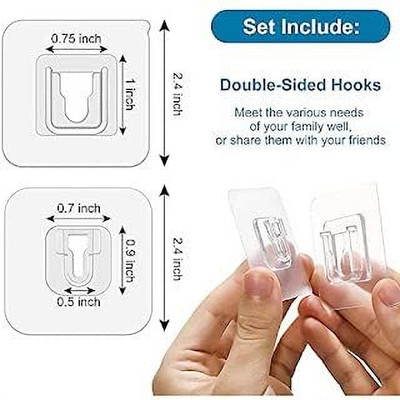 SJK (Pack of 10) Self-Adhesive Male Female Hook 889 Hook 10(Pack of 1)