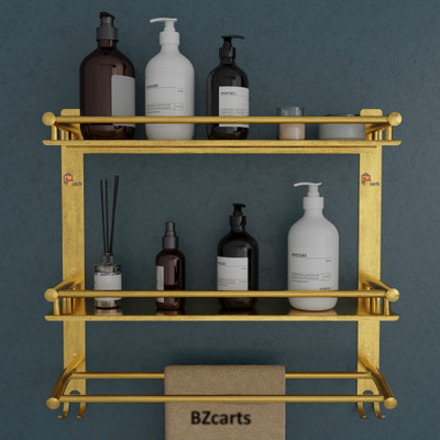 Bzcarts by Bzcarts 1 Piece Antique Triple Layer Towel Shelf, Multipurpose use rack Bzcarts_Antique Towel Holder(Stainless Steel)