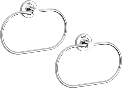 AMJ OAVL StainlessSteel Towel Ring for Bathroom/Wash Basin/Napkin-TowelPACK OF 2 Silver Towel Holder(Stainless Steel)