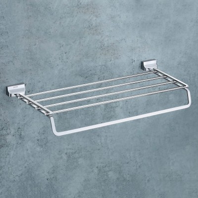 Impulse by Plantex Solid Brass & SS-304 Grade Towel Rack for Bathroom/Towel Stand/Hanger (Platinum) Chrome Towel Holder(Brass, Stainless Steel)
