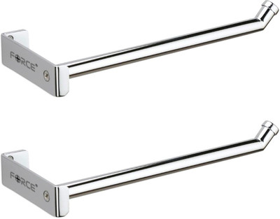 FORCE by FORCE Round Napkin Holder (Pack of 2) | Napkin Holder for Washbasin | Napkin Hanger Silver Towel Holder(Stainless Steel)