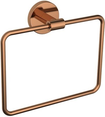 Viking Towel Ring Square H2O with Towel Hanger Towel Ring for Bathroom Rose Gold Towel Holder(Brass)