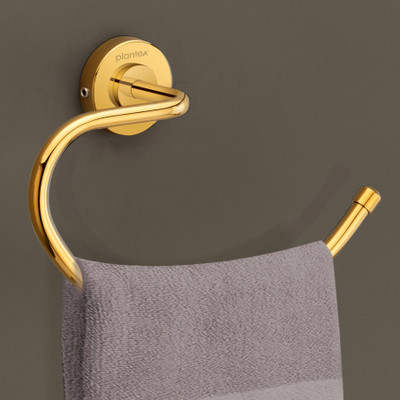 Plantex by Plantex 304 Grade Daizy Napkin Ring/ Hanger - Pack of 1 (APS-953) Gold Towel Holder(Stainless Steel)