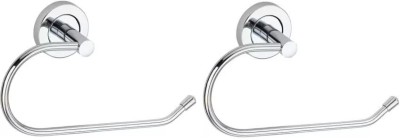 ERATO Stainless Steel Half Round Towel Rings - 2 Piece Silver Towel Holder(Stainless Steel)