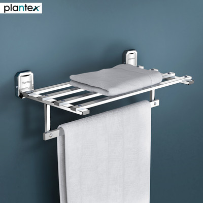 Plantex Crosslink Stainless Steel 304 Grade Cute Towel Rack for Bathroom/Towel Stand/Hanger/Bathroom Accessories (18 Inch) Chrome Finish Towel Holder(Stainless Steel)
