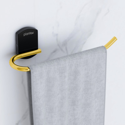 Plantex 304 Grade Stainless Steel Napkin Ring/Towel Ring/Towel Hanger for Bathroom(Parv) Gold & Black Towel Holder(Stainless Steel)
