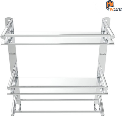 Bzcarts by Bzcarts CP Triple Layer Shelf Towel Road,Multipurpose Washroom,Kitchen Bathroom Shelf Bzcarts_StainlessSteel Towel Holder(Stainless Steel)
