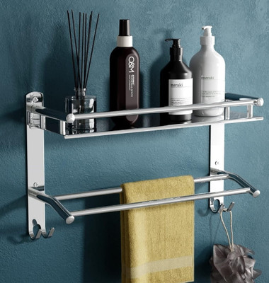 GOLDEN LIKE by GOLDENLIKE Bathroom Accessories and Folding Rack/Hanger Steel Towel Holder(Stainless Steel)