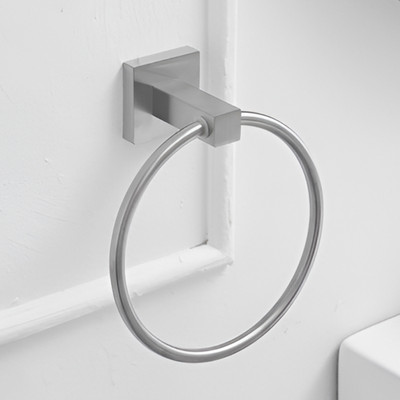 iBELL IBL 98-SH Round Towel Ring, Napkin Holder for Bathroom, Kitchen & Washbasin Chrome Finish Towel Holder(Stainless Steel)