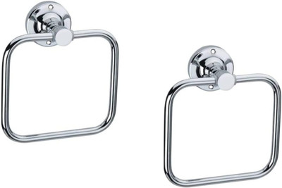 Hardik by hardik set of 2 square towel hanger silver Towel Holder(Stainless Steel)