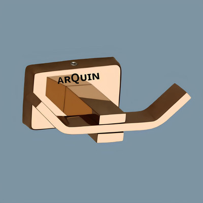 EVANEX EVANEX Aroma Wall Mounted Double Robe Hook Towel Hanger (Rose Gold) 3.66 inch 2 Bar Towel Rod(Stainless Steel Pack of 3)