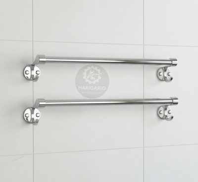 Harigario Harigario 24-Inch 24 inch 2 Bar Towel Rod(Aluminium, Stainless Steel Pack of 2)