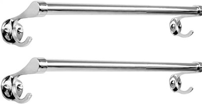 FORSQUARE HARDWARE PRODUCTS Stainless Steel Towel Hanger for Bathroom/Towel Rod/Bar/Bathroom Accessories 24 inch 2 Bar Towel Rod(Stainless Steel Pack of 2)