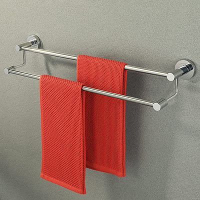 Flipkart SmartBuy Stainless Steel Double Towel Rod/Towel Bar/Towel Rack For Bathroom 24 inch 2 Bar Towel Rod(Stainless Steel Pack of 1)