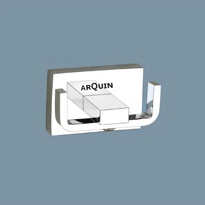 EVANEX EVANEX Taurus Wall Mounted Double Robe Hook Towel Hanger (Chrome) 3.07 inch 2 Bar Towel Rod(Stainless Steel Pack of 3)