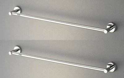kri KRI Stainless Steel Round Towel Rod/ Towel HHanger for Bathroom 24 inch 1 Bar Towel Rod(Stainless Steel Pack of 2)