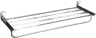 Bathroot Double Robe Hook for Bathroom Wall Mounted Chrome Heavy Duty Hook for Hanging 14 inch 1 Bar Towel Rod(Brass Pack of 1)