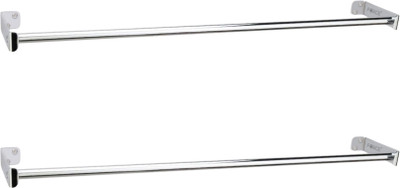 FORCE Durable Towel Rod / Towel Hanger (Pack of 2) 24 inch 2 Bar Towel Rod(Stainless Steel Pack of 2)