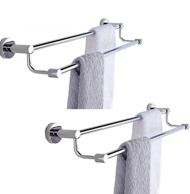 ANALEX Pack of 2 24 inch 2 Bar Towel Rod(Steel Pack of 2)