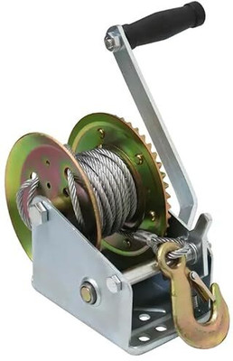 Calldrishe Tow Cable with Hand Gear Winch Two-Way Ratchet Winch Heavy Duty Cable 0.3 m Towing Cable(Steel, 500 kg Pull Capacity)