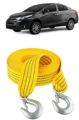BROTHERTWO 3 Ton Heavy Duty Tow Strap – 4M Strong Cable for Toyota yaris 4 m Towing Cable(Polyester, 3000 kg Pull Capacity)